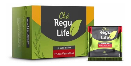 30 Sachês Chás Regu Life Sabor Frutas Vermelhas