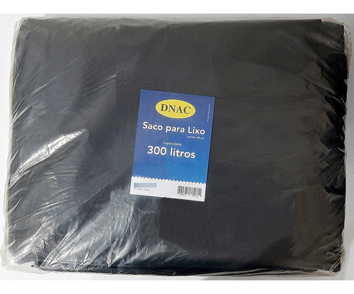 Imagem 3 de 3 de Saco Lixo Preto Reforçado 300 Litros G 0,05 - 100 Un.