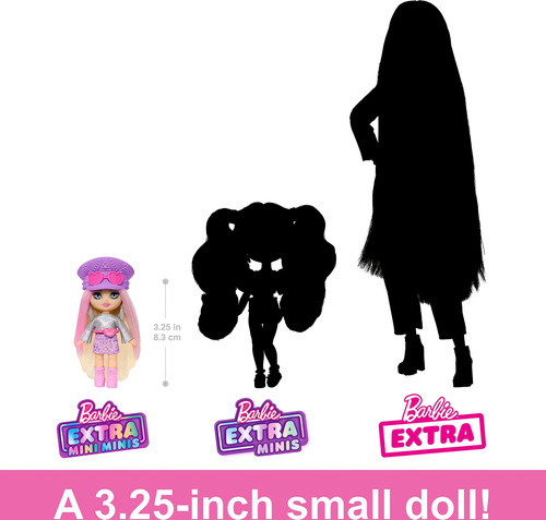 Muñeca De Viaje Barbie Extra Mini Minis Con Diseño Metálico