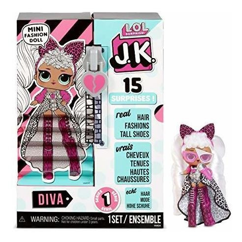 Lol Surprise Jk Mini Fashion Doll Diva Con 15 Sorpresas 