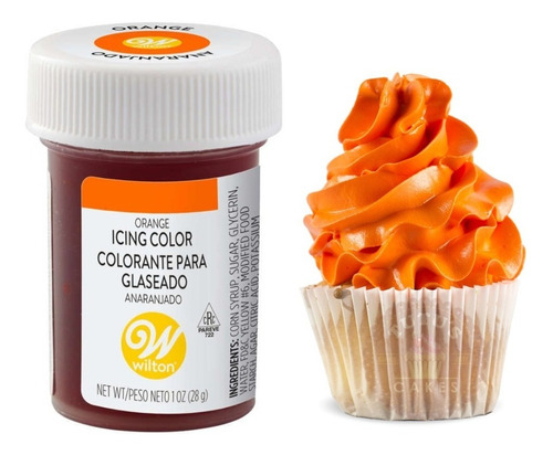 Colorante Comestible En Gel Naranja 28gr Wilton 