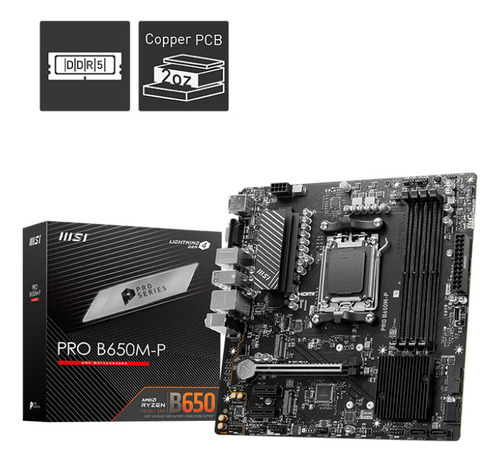 Motherboard Msi (pro B650m-p) Socket Am5, 4*ddr5 7200