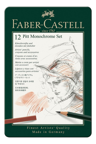Faber-castel 112975 Pitt Juego De Latas Monocromáticas...