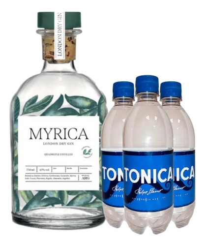 Gin Myrica Artesanal London Dry 750ml + Tonica Pulpo Blanco