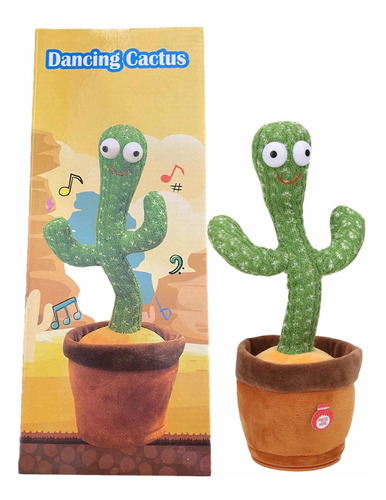 Cactus Bailarín De Peluche, Repetidor De Voz 32cm.