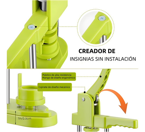 Máquina Para Fabricar Botones De Insignia Kit 25mm