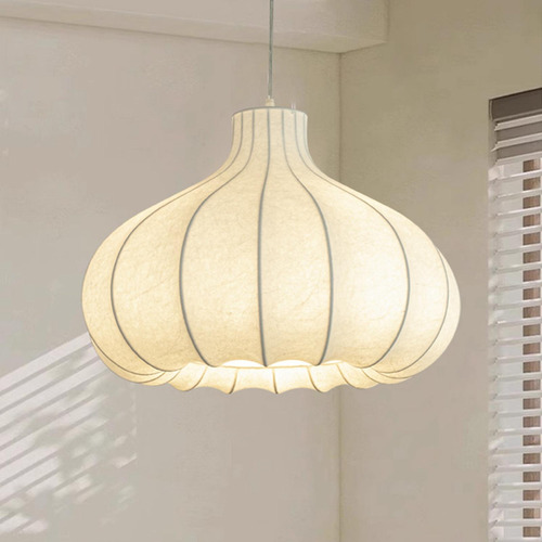 Lámpara De Techo Con Pantalla De Seda Estilo Luces Blancas