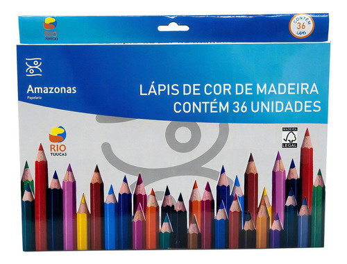 Lapis De Cor Com 36 Cores Multicolor Sextavado Escolar
