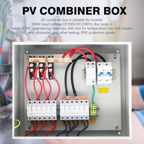 Caja Combinada Solar De 6 Cuerdas Con Fusible De Corriente N