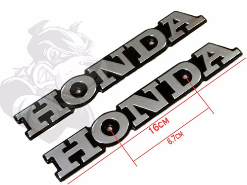 Par Logo Tanque Emblema Plata Moto Honda Cafe Racer Tracker