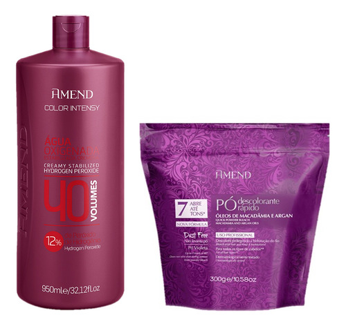 Kit Amend Ox 40 Vol 950ml + Pó De Macadâmia E Argan 300g