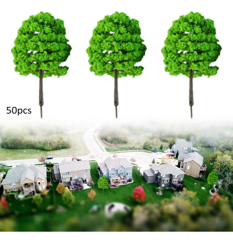 . 50 Uds 1/100 Árbol Modelo En Miniatura, Mini Estilo D