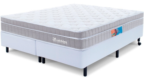 Cama Box King Colchão Molas Ensacadas Espuma Nasa Viscoelástica Ortopédico D33 com Pillow - BF Colchões