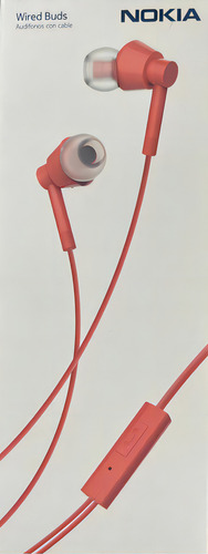 Audífonos Manos Libre Nokia Wired Buds Ergonomico Color Rosa Rosa