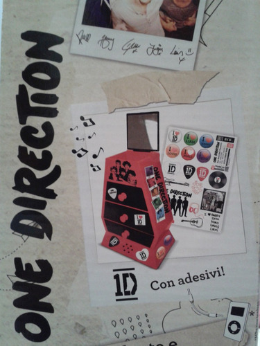 Locker. Corneta, Joyero One Direction Stickers. V18 Nuevo