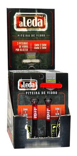 Caixa De Kit De Piteira De Vidro Aleda 5mm E 6mm Tabacaria