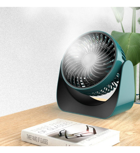 Ventilador De Piso Y Escritorio Pequeño Recargable P/oficina