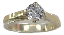 Comprar Anillo De Compromiso Plata Con Oro 18kl Solitario