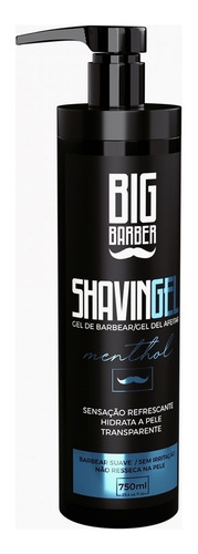 Kit Shaving Gel Big Barber Lemon + Menthol Atacado 4 Unidade
