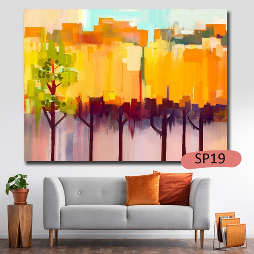 Imagen 2 de 10 de Cuadros Modernos Decorativos 120x70 Tamaño Gigante Lienzo