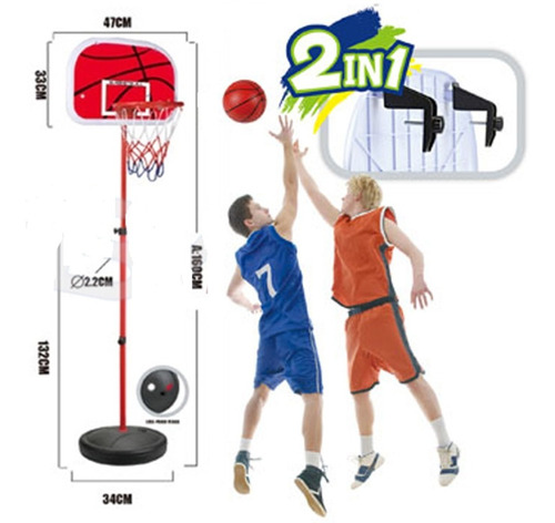 Imagen 2 de 2 de Juego De Basketball Con Pelota E Inflador