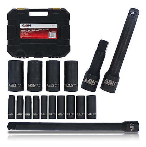 Impact Socket Set  17 Piece 1/2 Inch Deep Impact Dri...