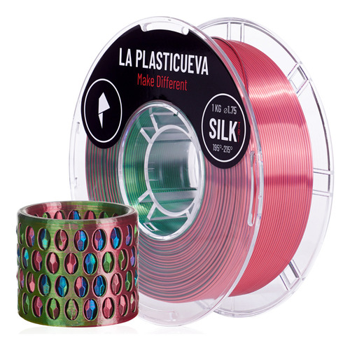 Silk 1.75 1kg Filamento Seda 3d Premium Varios Colores Color Tri Rojo-verde-azul