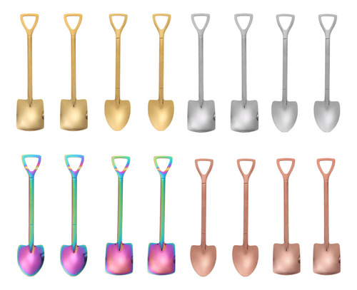 Js Juego De Cucharas Para Postres En Forma De Pala 16 Piezas