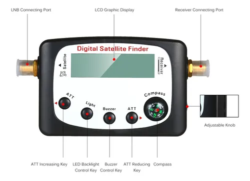 Buscador De Señal Satelital Sf-9509 Mini Lcd Con Brújula