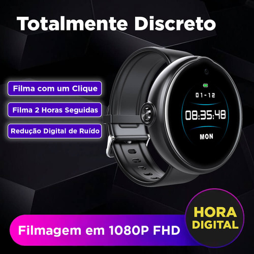 Câmera Relógio De Pulso Espião Com Modo De Tirar Foto