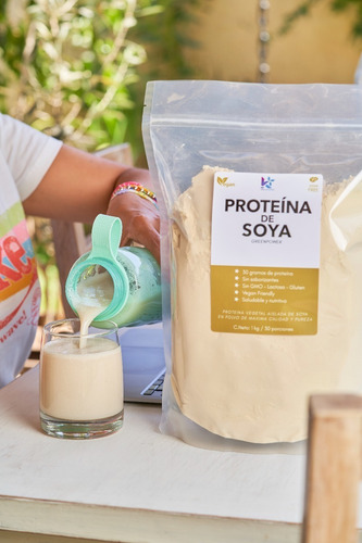 Imagen 3 de 10 de Pack 2 Kg. Proteína Vegana 100% Soya 0% Azúcar Envio Gratis