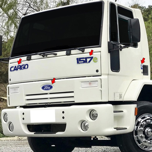 Imagem 2 de 5 de Kit Emblemas Cargo 1517e Adesivos Caminhão Ford Cummins