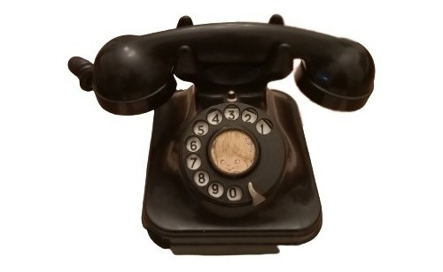 Teléfono Antiguo Negro Baquelita Entel