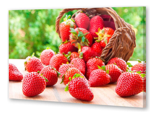 Cuadro 40x60cm Frutillas Strawberry Fruta Delicia Roja P1