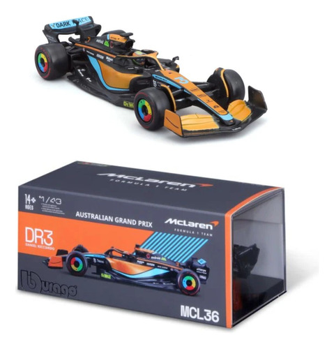 Mclaren F1-mcl36 #3 Daniel Ricciardo Fórmula Coche 1/43 2022