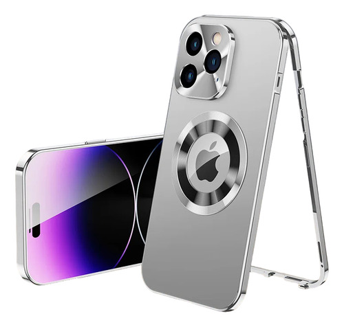 Case 360 Com Alumínio Para iPhone 15 Pro Max Luxo ++