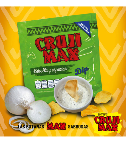 1 Sobre Dip Sabor Cebolla Y Especias Crujimax De 15g