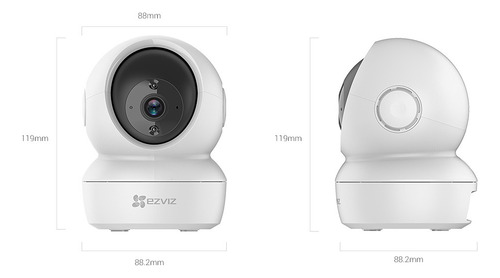 Kit De 3 Cámara De Seguridad Ezviz C6n Full Hd Domo 2 Mp Blanco