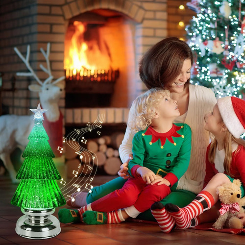 Light Up Christmas Snow Globe Con 8 Canciones De Navidad