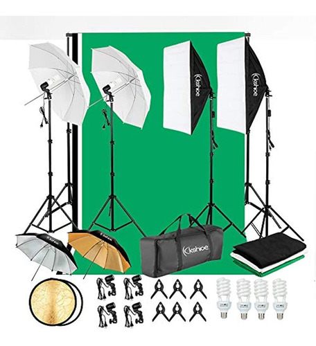 Kit De Iluminación Para Fotografía, Paraguas Softbox Verde