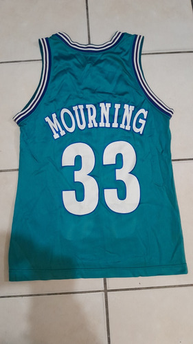 Jersey Retro Charlotte Hornets #33 Mourning No Ball Johnson (Usado)