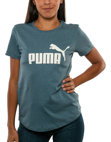 Remera Ess Logo Heather Puma Sport 78 Tienda Oficial