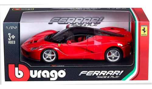 Ferrari Laferrari Rojo Burago Escala 1/24 Nuevo