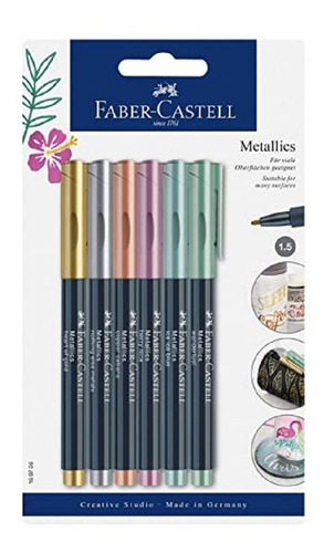 Marcadores Metálicos Faber Castell 6 Colores