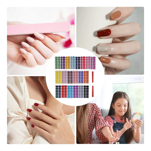 / Pegatinas De Gel Semicurado Para Esmaltes De Uñas