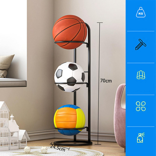Estante De Almacenamiento De Baloncesto De 3 Niveles Para