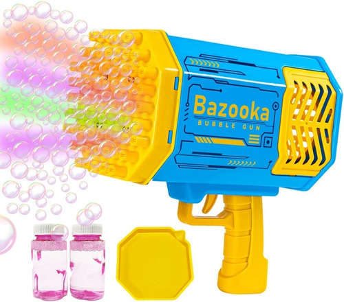 Pistola De Burbujas Bazooka Recargable X36 Disparadores 