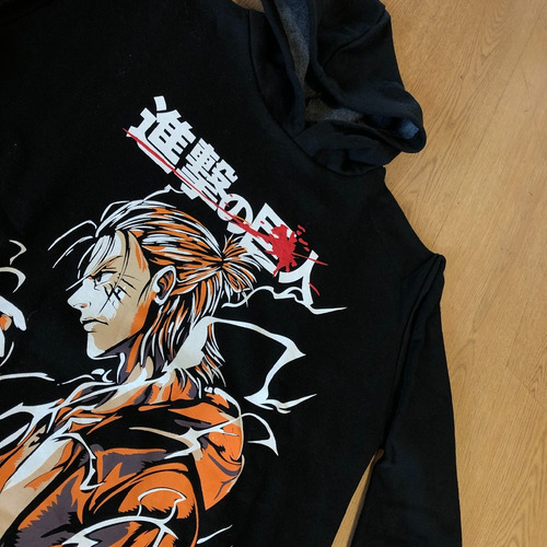 Imagen 7 de 9 de Buzo Serigrafia Attack On Titan Eren Yeager Gastovic Anime