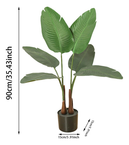 Planta Artificial Para Maceta, Planta Artificial Verde,