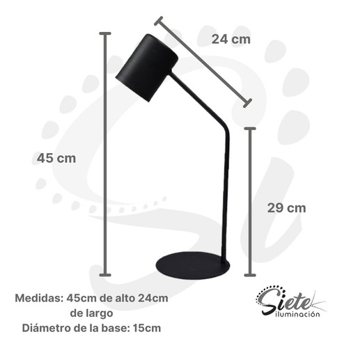 Velador Lámpara De Mesa Moderna Gu10 Luz Móvil Led